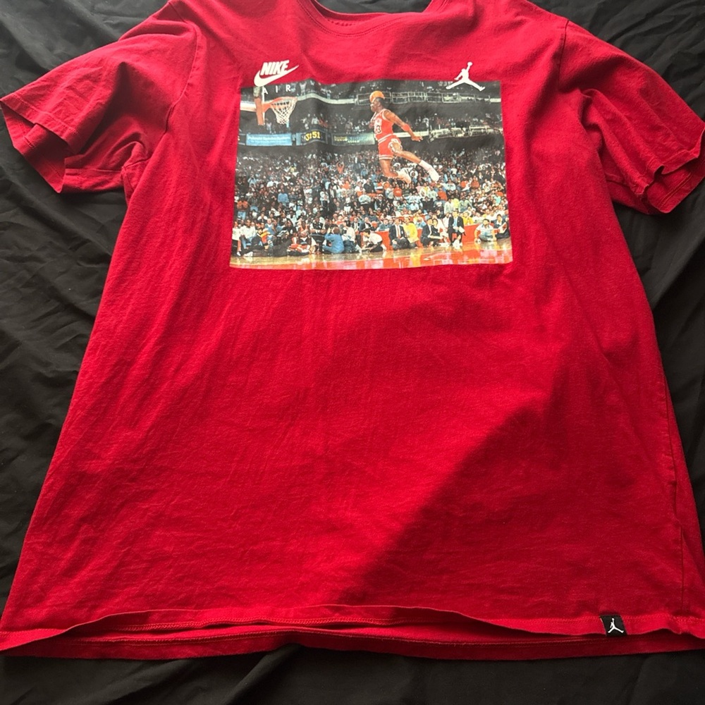 Jordan Red Graphic Short Sleeve Tee